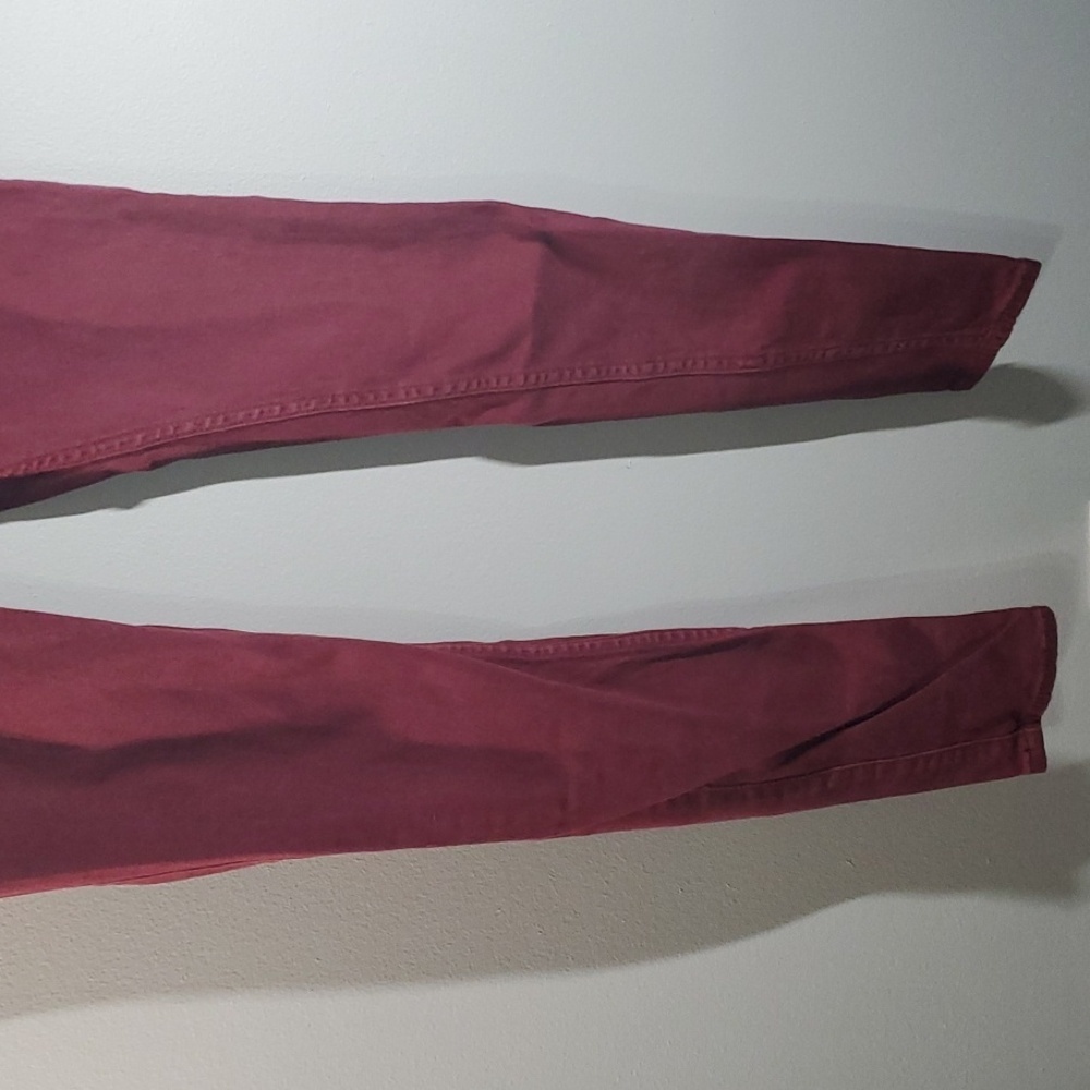 Hollister Burgundy Pants Womens Size 0 High-rise Super Skinny Classic Stretch - Picture 10 of 14